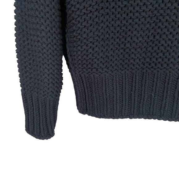 Free People Dolman Sweater Women's X-Small Black Chunky Mock Neck Comfy Cozy - Picture 3 of 14